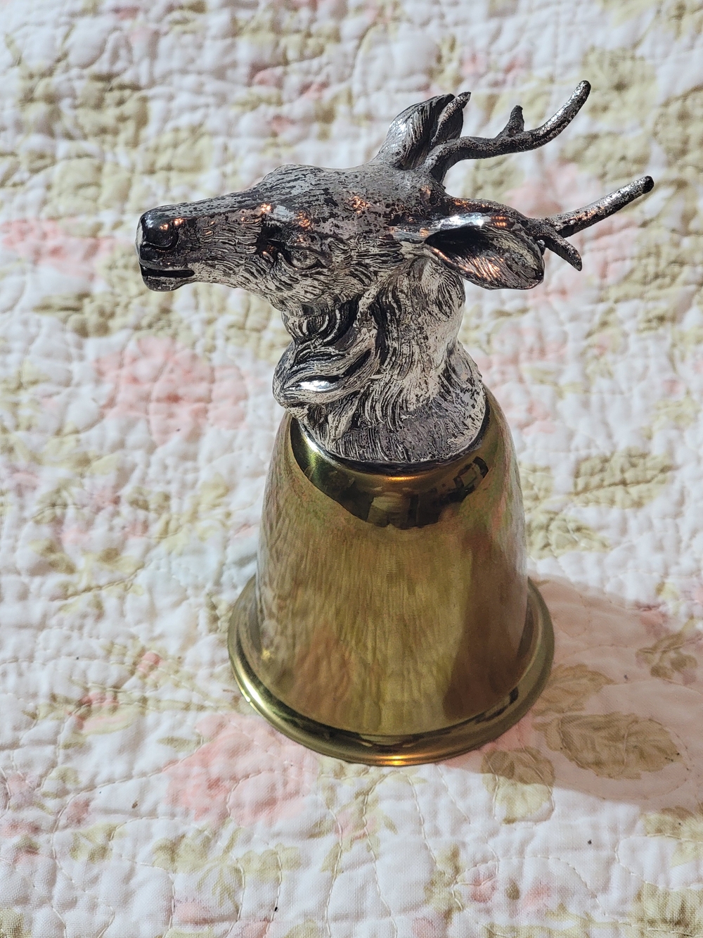 Vintage Metal Stirrup Cup- Silver and Gold Tones